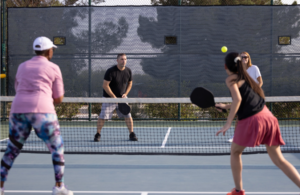 Group playing Pickleball