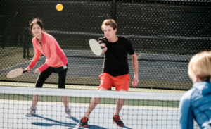 Group Playing Pickleball